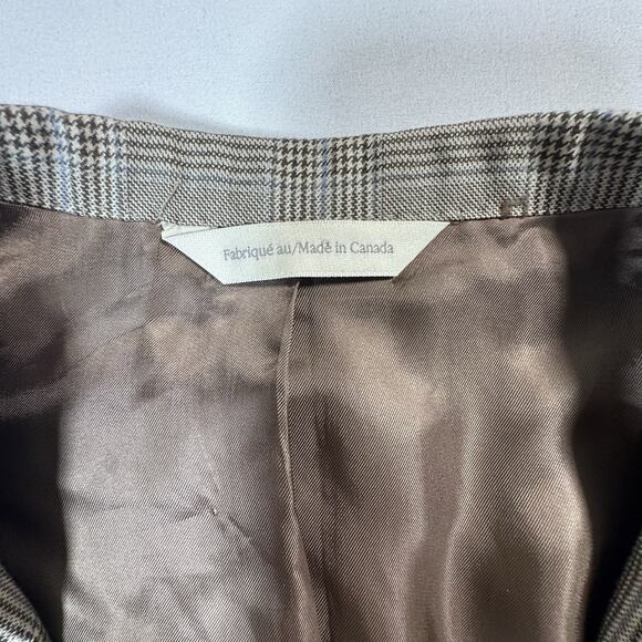 Samuelsohn Super 120’s Wool Blazer 48L Gray Glen Plaid Check Sport Coat Canada - Picture 6 of 11